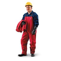 Ansell Edmont 66-662-3X Ansell 3X Red Sawyer-tower CPC Polyester Gore Chemical Splash Bib Overalls